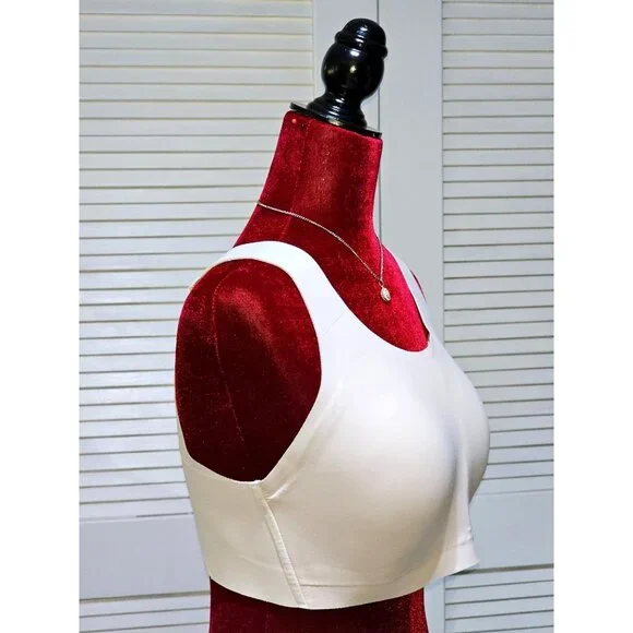 Lululemon Women's Beige Cross-Back Sports Bra With Zip Closure Size 36DD 2593 - Picture 3 of 13